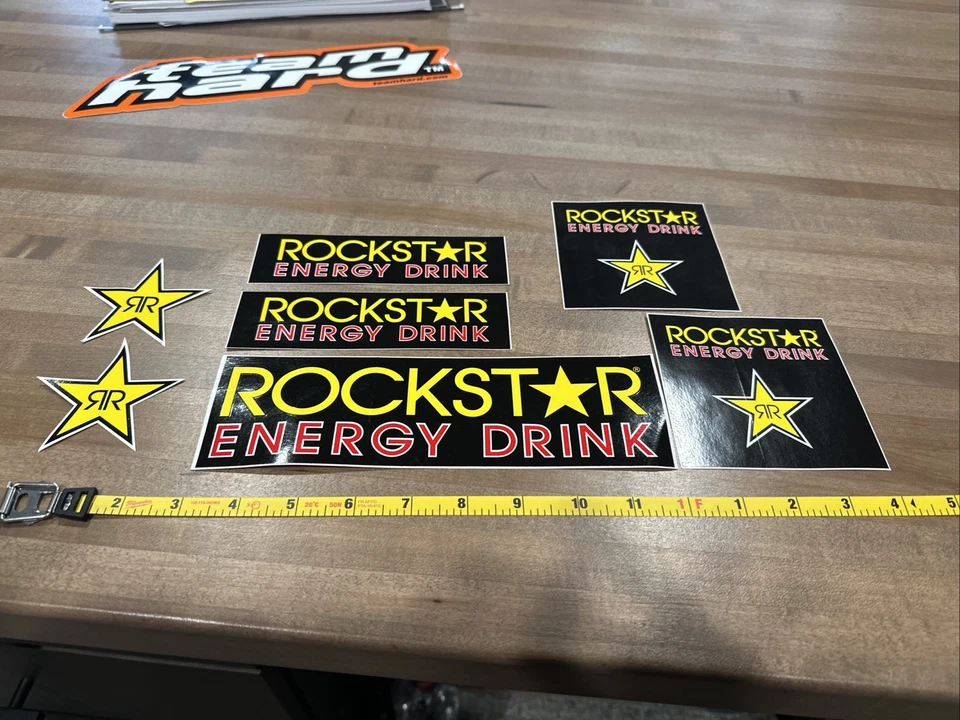 Nuevo lote de 51 calcomanías promocionales vintage auténticas de bebida energética Rockstar Foto 2 de 4