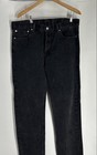 Levi's Mens Black 505 Cotton Dark Wash 5-Pocket Design Straight Jeans Sz W38XL34 — photo 1