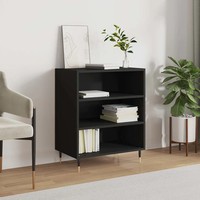 Sideboard Schwarz 57X35X70 Cm Holzwerkstoff Modern Wohnzimmer