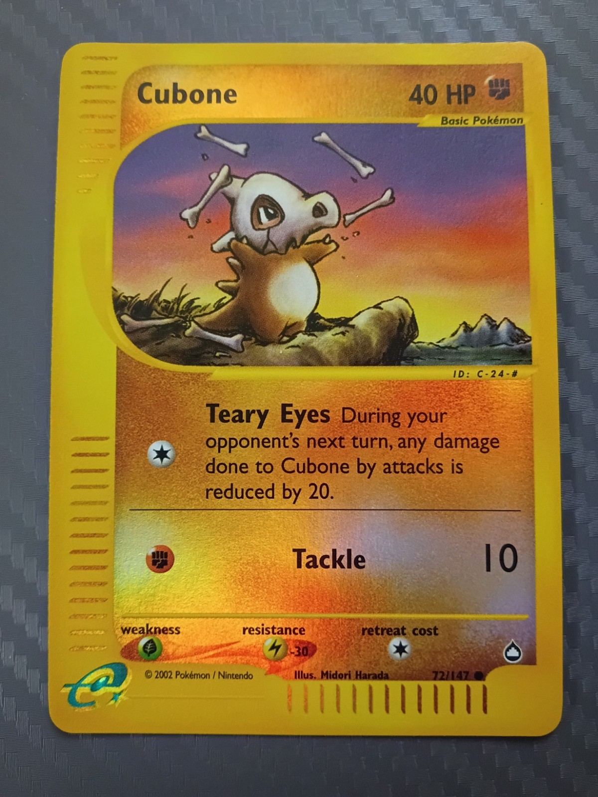 Cubone 72/147 Aquapolis Reverse Holo Common Pokemon Card LP/NM
