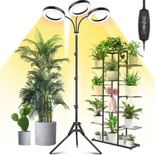 Grow Light for Indoor Plants, 7.9" Diameter Tri-Head Plant Light for Plants Grow