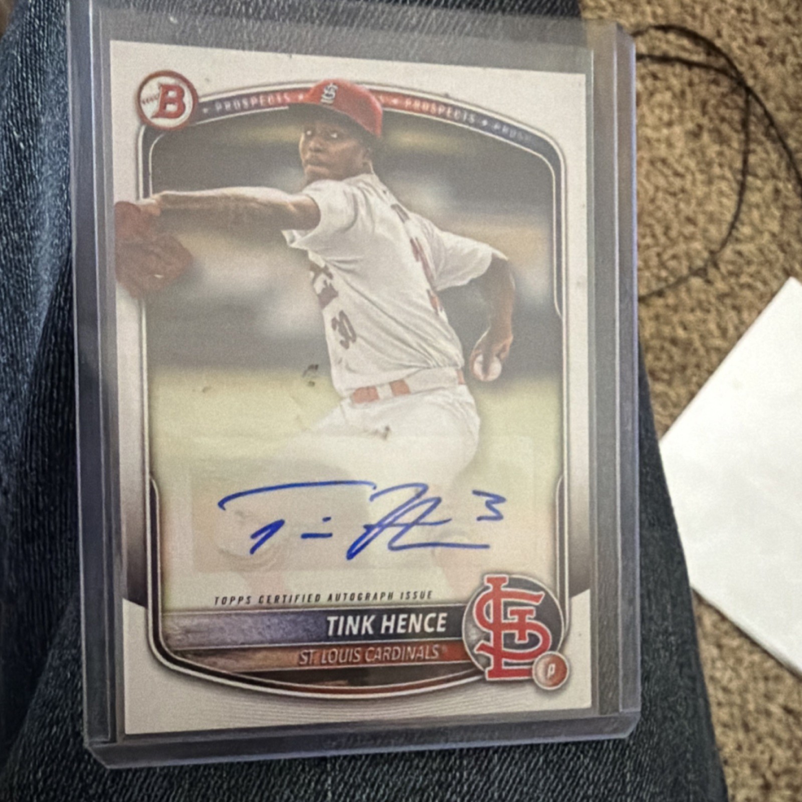 Topps Bowman 2025 Autograph Prospect Tink Hence Cardinals #BPA-TH Baseball Card