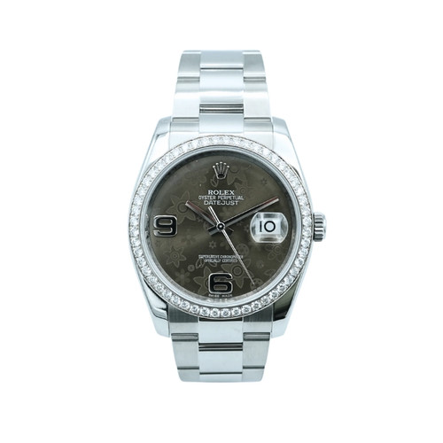 Rolex Datejust 116244RBR 2014 with Box & Manual 36mm Floral Dial