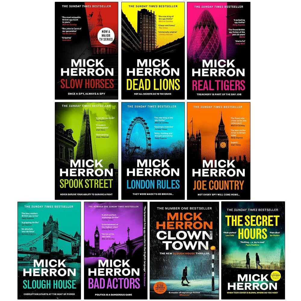 Slough House Series 10 Books Collection Set by Mick Herron Spook Street, London