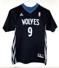 Adidas Minnesota Timberwolves Youth Medium M 10/12 #9 Rubio Jersey Shirt