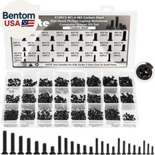 Laptop Screws Kit, 810Pcs Black Laptop Notebook Computer Replacement Screws Asso
