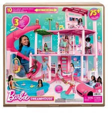 BARBIE DOLL HOUSE Dreamhouse Pool Party Playset with 75 Pieces, 45 In