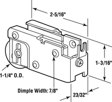 Prime-Line 131846 Brass Steel Roller Assembly 1-1/4 Dia. x 5/16 L in.