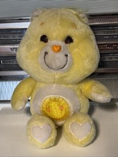 Vintage Care Bears Funshine Bear 1983 Stuffed Plush Yellow Kenner Sunshine