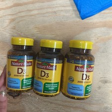Nature Made D3 2000 IU 50 mcg 250 Softgels Supplement EXP 03/27 LOT OF 3 180
