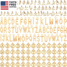 Letter Charms, 156Pcs/6 Sets Alphabet ABC Letter Charms 3 Styles Capital A-Z Ch