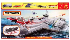 Matchbox Aircraft Carrier Model & Play Set with 10 Die-Cast Sky Buster airplanes