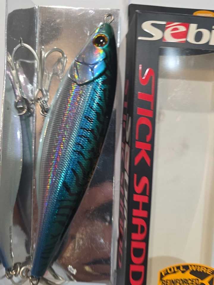 Señuelo Sebile Stick Shadd Hunding 7 1/8" Striper Tuna King 4 3/4 oz caballa verde  Foto 4 de 4