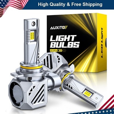 2x AUXITO 9012 HIR2 LED Headlight Bulbs Conversion Kits 6500K Hi/Low Beam Bulb