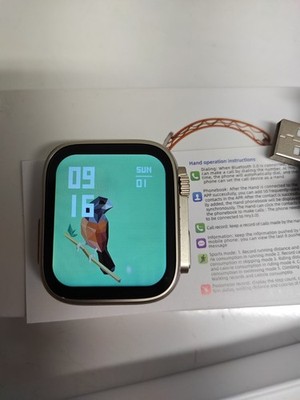  FitPro Titanium Color Case Orange Sport Band, Smart Watch Android & Apple