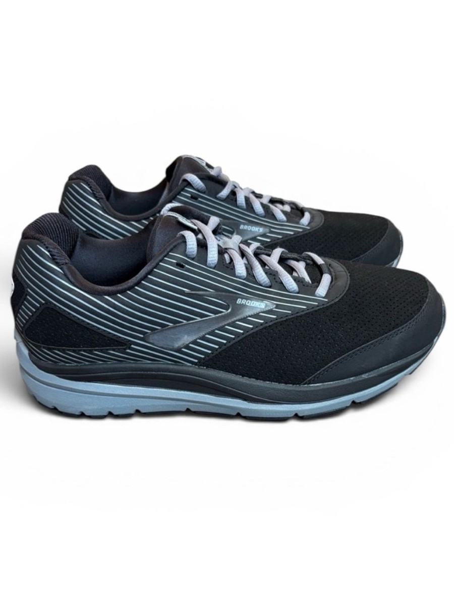 Brooks Addiction Walker Suede Athletic Shoes Men's 8.5 Black/Primer Gray