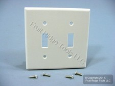 Leviton White 2-Gang Toggle Switch Plastic Cover Wall Plate Switchplate 88009