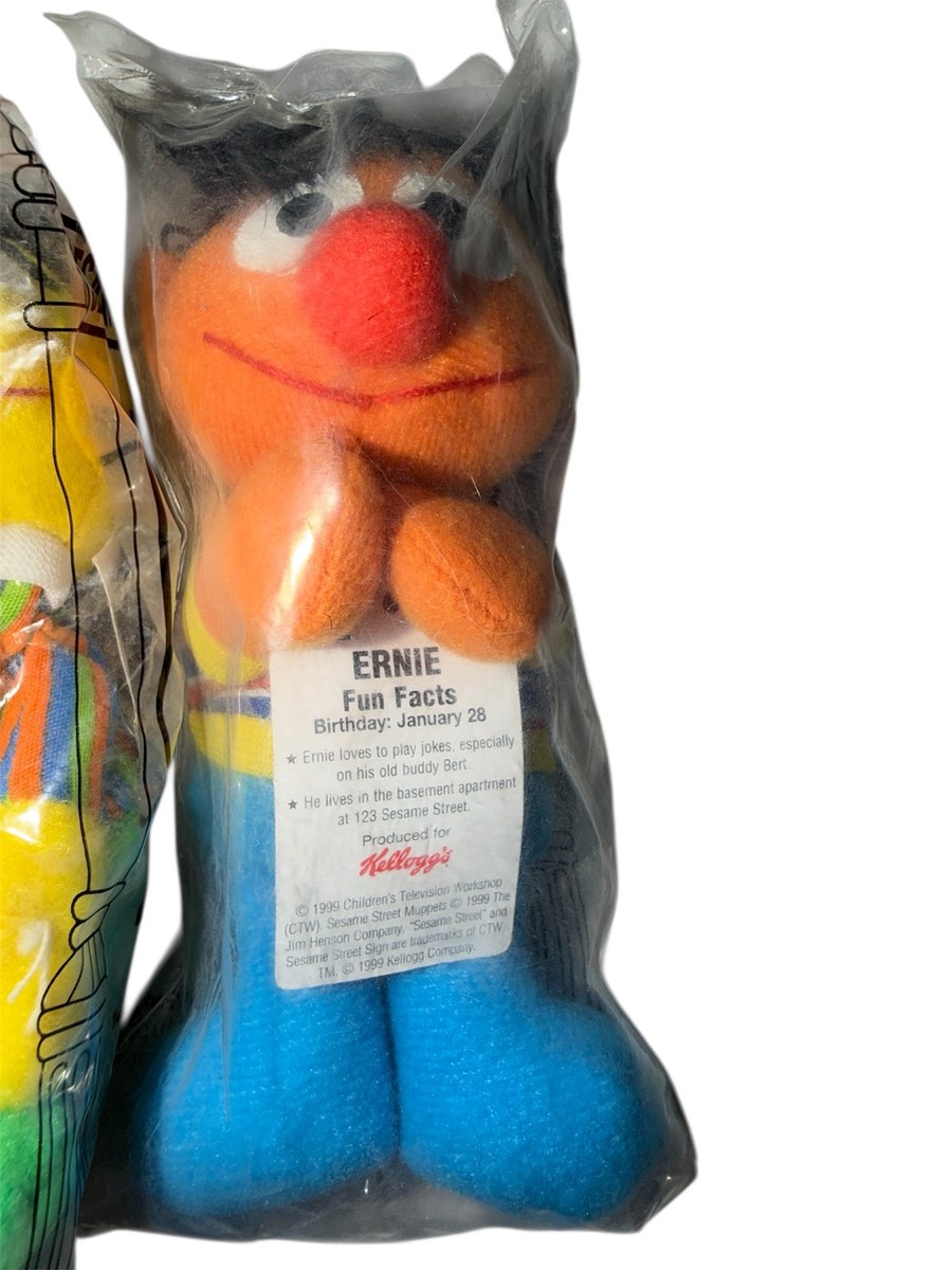 Sesame Street Mini Beans Plush Bert Ernie Rubber Duckie Twiddlebug