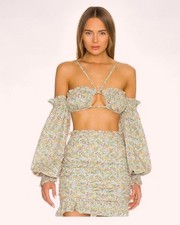 NWT For Love Lemons Cottagecore Romantic Floral Raleigh Mini Skirt Set Sz S