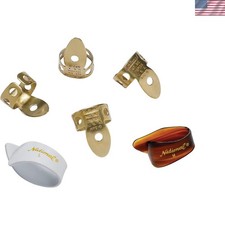 National Finger Picks for Guitar  Banjo, Finger  Thumb Picks Set, Medium/La...