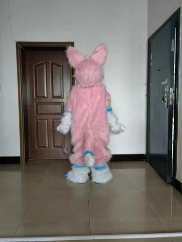 Long Fur Husky Dog Fox Mascot Costume Fursuit Halloween Suit Cosplay - Picture 3 of 3