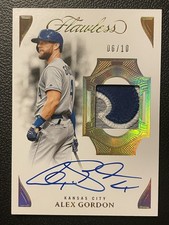 2025 Panini Flawless Prime Gold Alex Gordon 6/10 Patch Auto Autograph