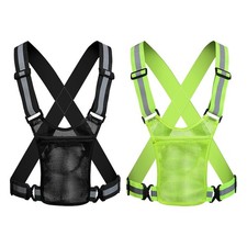 1pc Safety Vest Adjustable Reflective Vest for Night Running Jogging Cycling