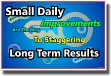 Small Daily Improvements Are the Key - NEW Classroom Motivational Poster