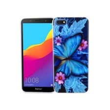 Custodia cellulare Huawei Honor 7s custodia protettiva cover bumper guscio farfalla blu
