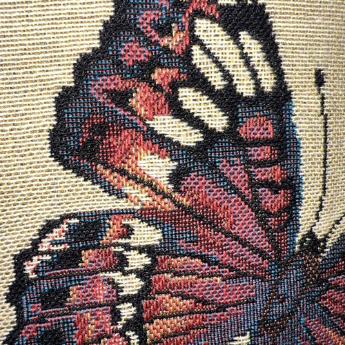 18 X 18. Fabric Tapestry Throw Pillow. Excellent Condition. - Picture 4 of 5