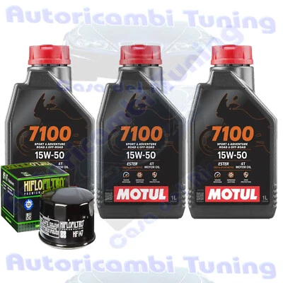 Set Entretien Huile Motul 7100 15W50 pour Yamaha � XP530 T Max Black Iron 2012> - Photo 1/4