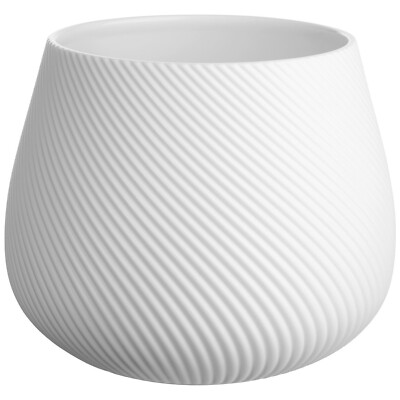 ASA Selection RICA Vase Blumenvase Tischvase Porzellan Weiß matt Ø19,7 x H16 cm