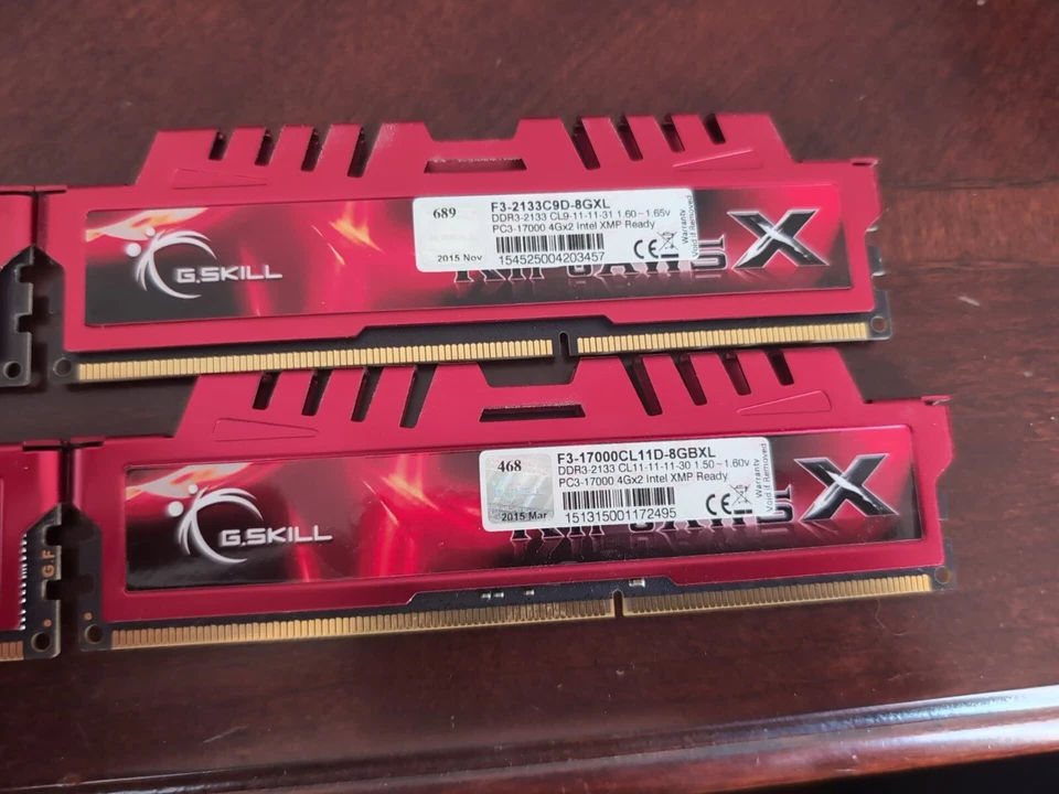 G. SKILL 4 GB DIMM 2133 MHz PC3-17000 DDR3 SDRAM Memory (F3-17000CL11D-8GBXL) - Image 2 of 2