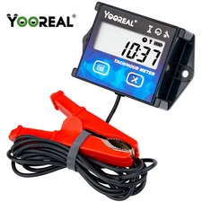 Yooreal Digital Hour Meter Tachometer Engine RPM Gauge for Lawn mowers etc