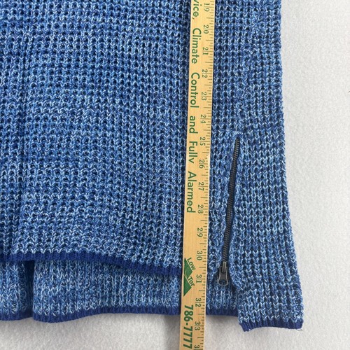 DENIM & CO Sweater Womens L Tunic Jumper Pullover High Low Cotton Blend Blue - Picture 11 of 12