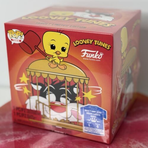Funko Looney Tunes Collectors Box Sylvester & Tweety Flocked Pop & Tee Exclusive