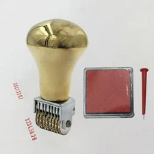 Roller Date Stamp Handle Rolling Wheel digits Roller Multifunction English