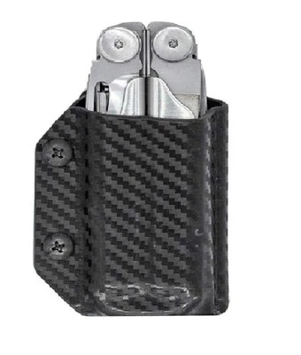 CLIP AND CARRY Gürtelhalter Holster Carbon Design / Kydex für Leatherman Wave WAVE+ no tool