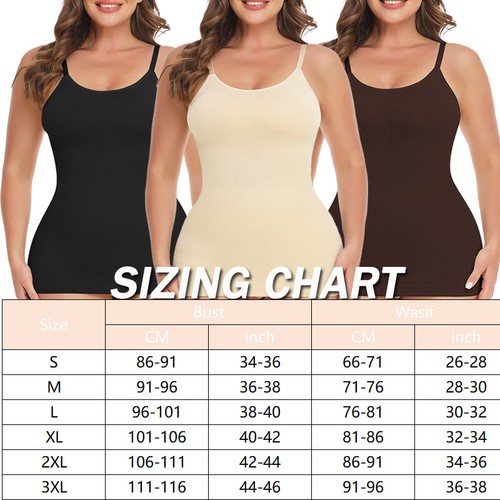 Women Shapewear Compression Camisole Tank Tops Cami Tummy Control Vest Shaper - Picture 2 of 20
