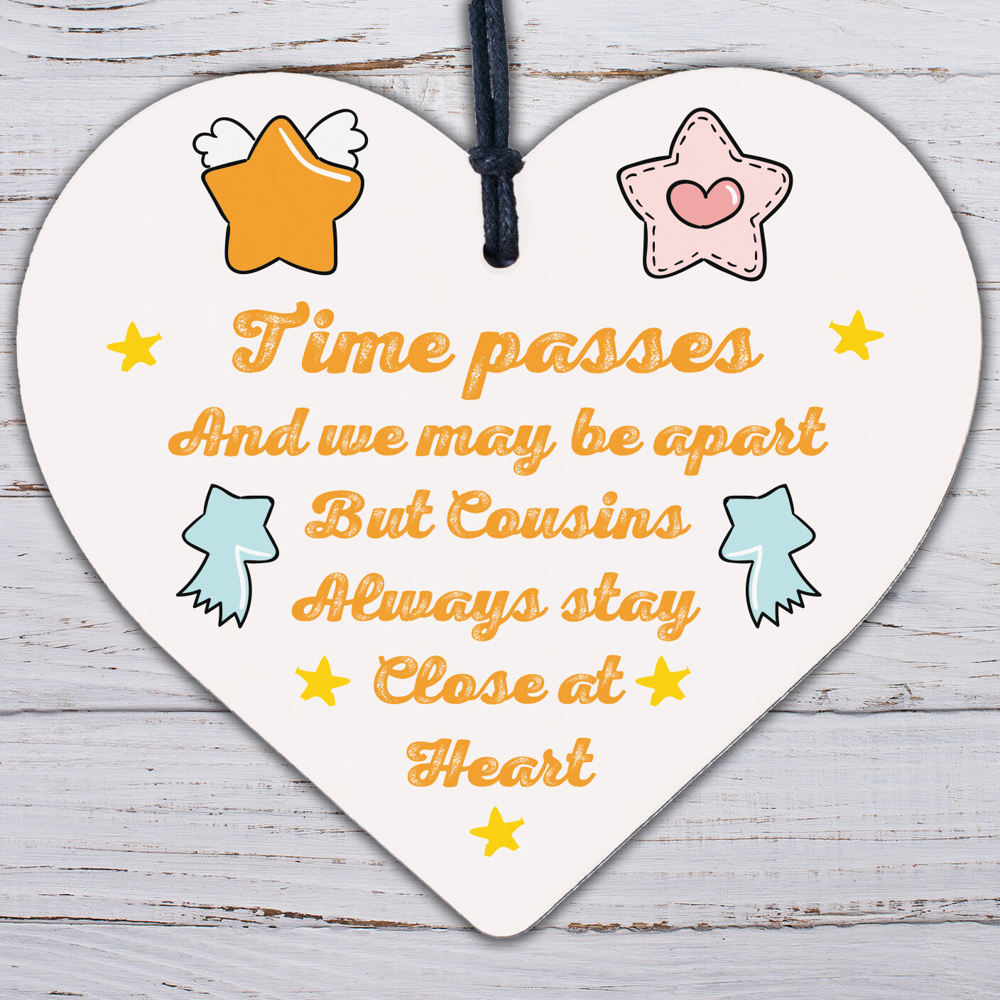 Cousin Friendship Gift Heart Birthday Christmas Card Gift Keepsake Family  Plaque | eBay