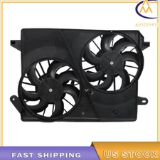 Dual Radiator Cooling Fan Assembly w/ Shroud For Chrysler 300 2005-2008 Dodge