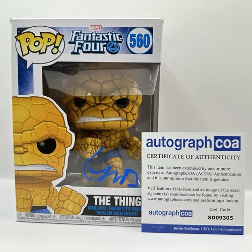 Ebon Moss-Bachrach FIRMADO Los Cuatro Fantásticos 2025 - La Cosa Funko Pop ACOA