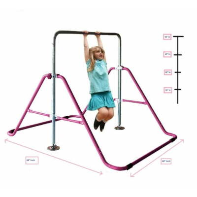 Kids Jungle Gym: Monkey Bar, Horizontal Kip Bar, Adjustable Tower