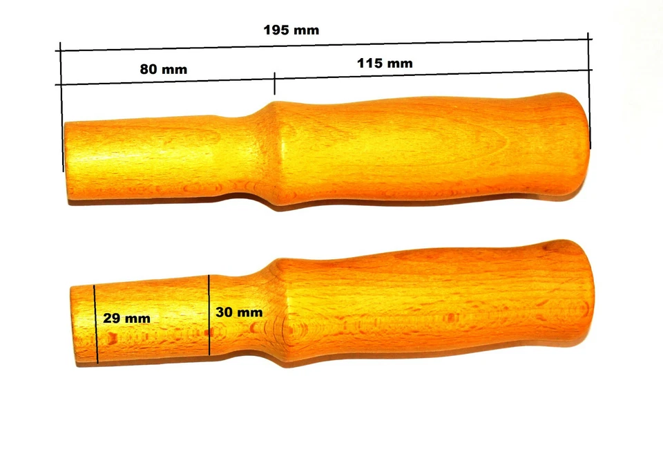 2x MÜBA Griff HOLZ - für Schubkarre Schubkarrengriff Griff Fagro F85 F95 - Bild 2 von 2