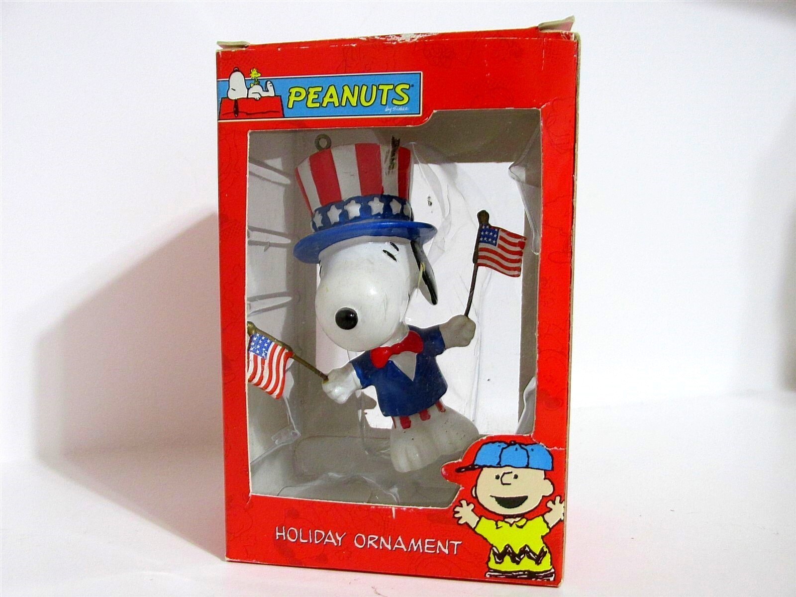 SNOOPY & CHARLIE BROWN PEANUTS CHRISTMAS ORNAMENT FIGURINE BY KURT ADLER 2000