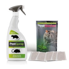 Peppermint Oil Rodent Repellent - PestSpray, Sachets Bundle