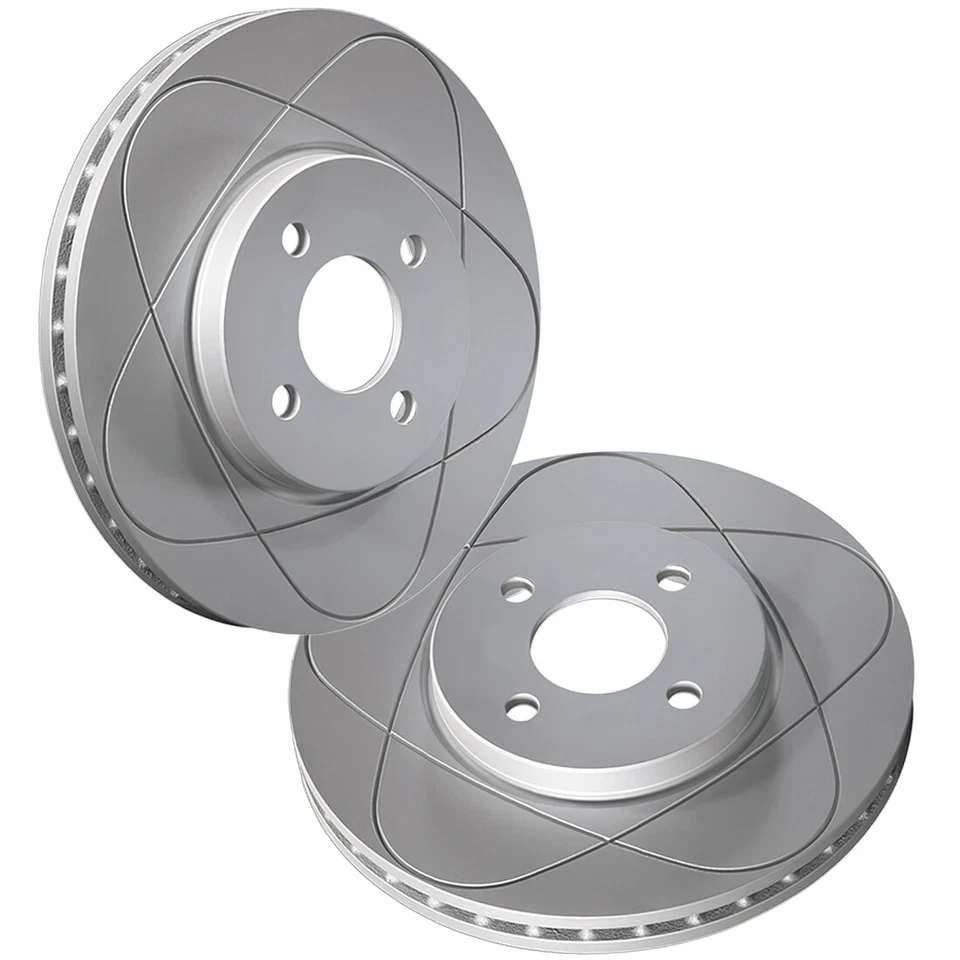 Front Slotted Disc Brake Rotors Fits Saturn SC, SC1, SC2, SL, SL1, SL2, SW1, SW2 - Image 2 of 4