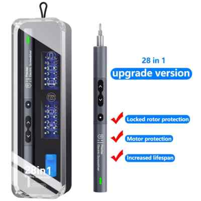 28 in 1 Electric Screwdriver Set Power Tool Rechargeable Wireless Cordless Bit