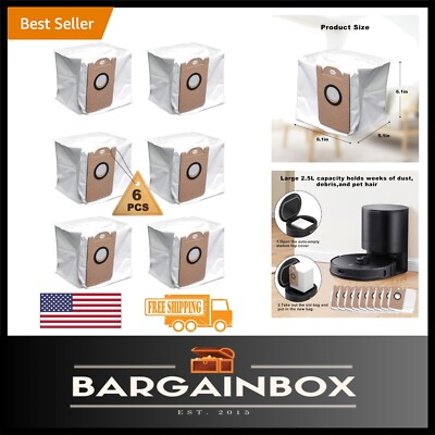 6-Pack Vacuum Bags for iHome AutoVac with 2.5L Capacity & 4-Layer Filter