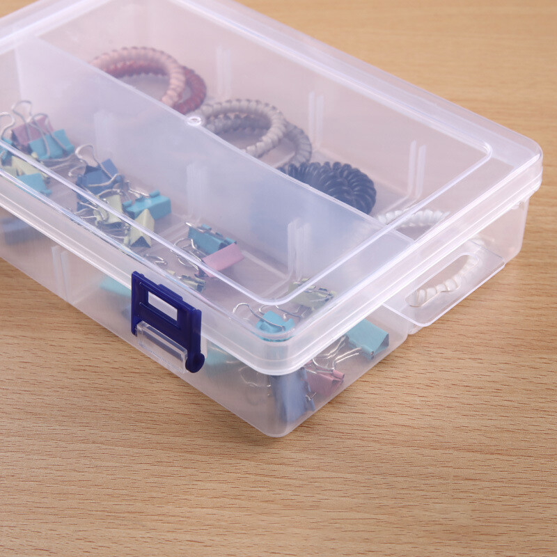8-Compartment Storage Box Parts Sorting Tool Box Transparent Plastic ...